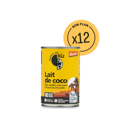 Lait de coco bio équitable 12 x 400 ml