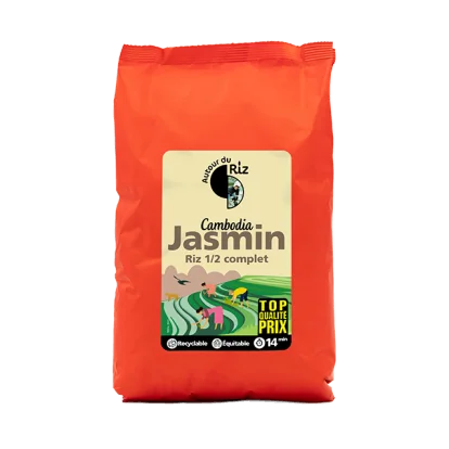 Riz Jasmin demi-complet bio équitable 2 kg