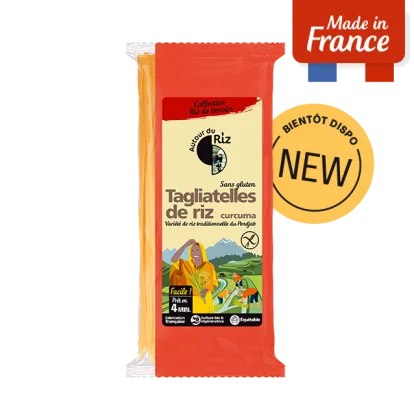 Tagliatelles bio de riz au curcuma 400 g